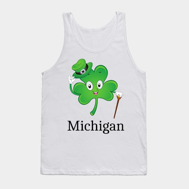 St Patrick's  Irish Shamrock MICHIGAN, Irish Gift forWife Tank Top by yassinebd